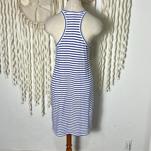 J. Crew Stripe Racerback 100% Cotton Summer Dress Size M & L - Picture 3 of 9